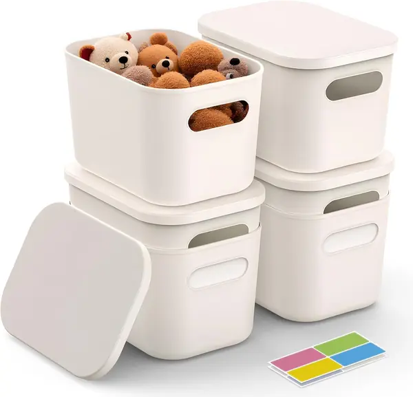 6er-Set Aufbewahrungsbox mit Deckel, PP Kunststoff…